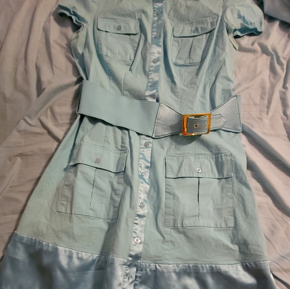 Bebe Q button up dress size large